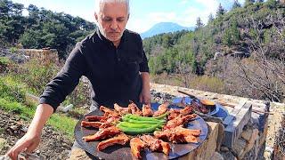 The Best Tasting Spicy Goat Chops Recipe | Bulgur Pilaf with Mushroom