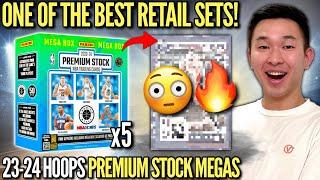 FINALLY A GOOD RETAIL SET (HOT)!  2023-24 Panini NBA Hoops Premium Stock Basketball Mega Box Review