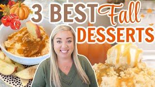 3 DELICIOUS FALL DESSERTS | EASY FALL TREATS | MUST TRY DESSERT RECIPES FOR FALL | JESSICA O'DONOHUE