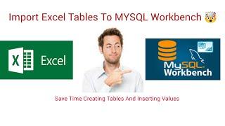 How To Import Excel(CSV) Files To MYSQL Workbench | Excel Tables To MYSQL