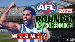 ️ AFL ROUND 1 TIPS & PREDICTIONS (2025) – WINNERS, UPSETS & SCORE MARGINS!