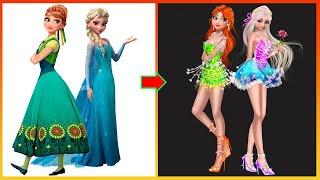 Frozen Elsa Anna Glow Up - Disney Princesses Transformation