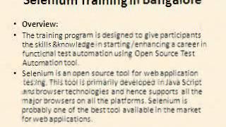 Selenium Training in Bangalore