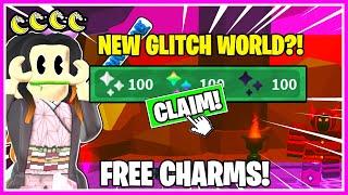 SABER SIMULATOR....THIS CODE WILL GIVE YOU *100 OF EVERY CHARM FOR FREE!* ROBLOX *NEW GLITCH WORLD*