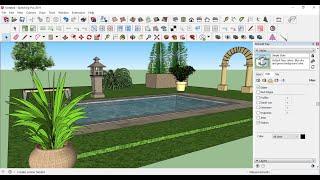 3D Garden Design in Sketchup