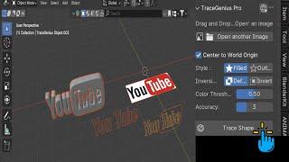 How to Convert 2D image to 3D Model by One Click | Trace Genius Blender Add-ons