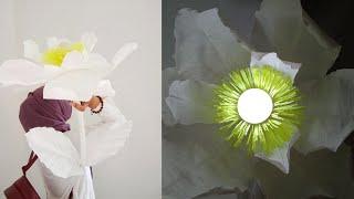 Tutorial Standing Flower Lamp dari Plastik Kresek Simpel - How to Make Standing Flower Lamp Simple