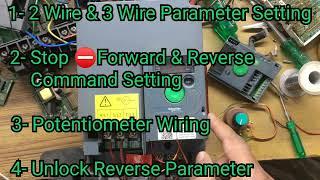 ATV310 2Wire & 3Wire Parameters Settings, Stop Forward Reverse Wiring & Parameters Setting in Hindi