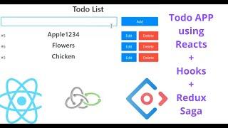 Build TODO App with React + Hooks + Redux Saga