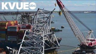 Baltimore bridge collapse: Crews remove containers from cargo ship