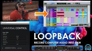 PreSonus Universal Control Loopback - Record Computer/YouTube Audio Into Your DAW