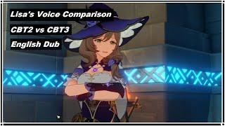 Genshin Impact Lisa's Voice Comparison CBT2 vs CBT3 English Dub