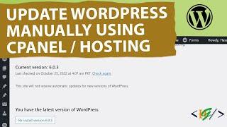 How to Update WordPress of your Website Manually Using Hosting / cPanel