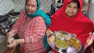 aj mamma ne banaya bajre ki roti with sarso ka saag  || or priti ne banaya yummy  recipe   ||