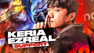 KERIA PLAYS EZREAL SUPPORT - T1 VS FOX