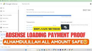 AdSense Loading Payment Proof  All Amount Still Safe 