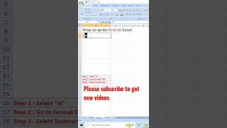 How to Write First in Excel: A Step-By-Step Guide #shorts #ytshorts #viral