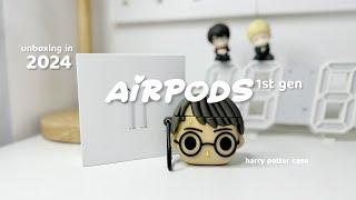 unboxing apple airpods 1st gen in 2024 ft. harpot cute case