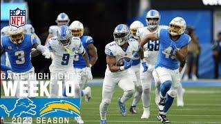 Detroit Lions vs. Los Angeles Chargers | 2023 Week 10 Game Highlights