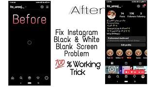 [100% WorkingTrick] How to Fix Instagram Blank Screen Problem WhiteScreen Problem Solved #instagram