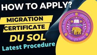 DU SOL - How To Apply for DU SOL Migration Certificate - Step By Step