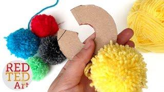 How to make a Pom Pom maker Tutorial (Craft Basics - Yarn Pom Pom)