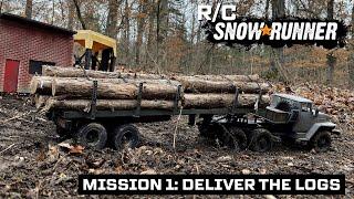 RC SnowRunner - Heavy Logging with a Cross RC UC-6 / Ural 4320 Truck