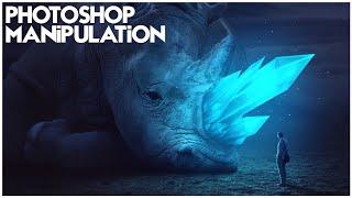 Glowing Rhino Photo Manipulation Effect Photoshop Tutorial I Photoshop Tutorial 2021