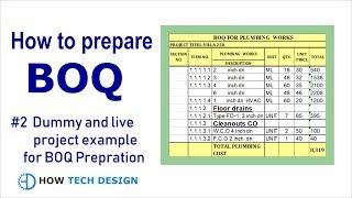 How to prepare BOQ (Bill of Quantity) II Live project examples for BOQ preparation #2