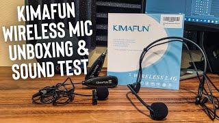 KIMAFUN Wireless Microphone Set Unboxing & Sound Test