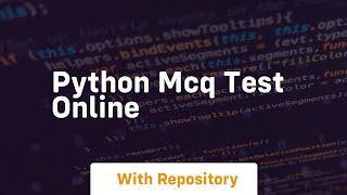 python mcq test online