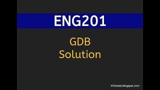 ENG201 GDB Solution 2019