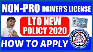 Paano mag Apply ng NON-PROFESSIONAL Driver's License - LTO NEW POLICY 2020