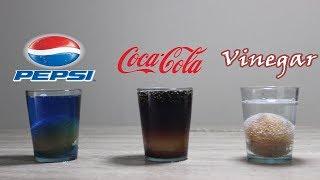 EXPERIMENT = 168 Hours Pepsi , Coca Cola , Vinegar VS Egg