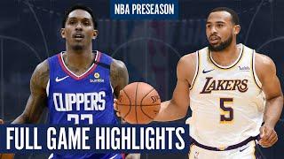 LA Clippers vs LA Lakers - Full Game Highlights | 2020 NBA Preseason