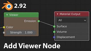 How to add viewer node in blender 2.92