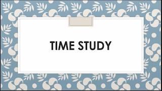 Time Study || Work study || SALOMY BLESSY || Management shiksha