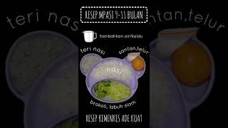 RESEP MPASI 9 - 11 bulan || RESEP MPASI ADE KUAT KEMENKES || RESEP MPASI || FOOD