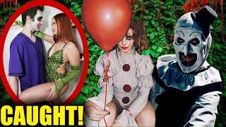 POSION IVY & JOKER vs HARLEY & ART THE CLOWN! (full battles)