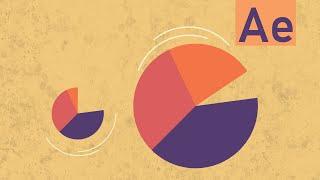 Pie chart animation | Tutorial in After Effects | 2D infographics
