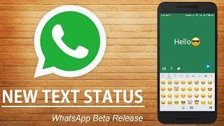 WhatsApp New Text Status Feature | Android Member