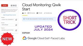 [Updated] Cloud Monitoring: Qwik Start || 2024 || #GSP089 #qwiklabs