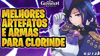 MELHORES ARTEFATOS E ARMAS PARA CLORINDE | GENSHIN IMPACT