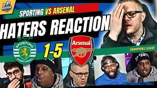 ARSENAL HATERS & RIVALS REACTION TO SPORTING CP 1-5 ARSENAL | UEFA CHAMPIONS LEAGUE