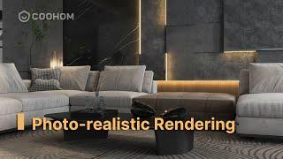 3D Interior Design - Photo-realistic Rendering by Coohom