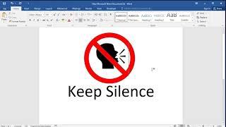 Create Keep Silence symbol in Word