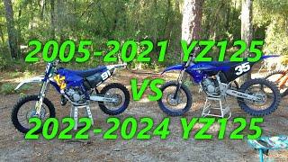 1:11 YZ125 Shootout. 2005-2021 vs 2022-2024. Equal mods, lets see how theses Yamaha's compare!