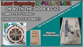  Laser Engraving in COLOR! Diode Laser & Co2! A powder coat trick!