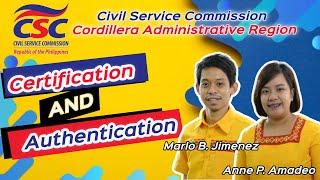 CSC CAR VIDEO PODCAST EPISODE 2: Certification and Authentication