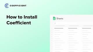 How to Install Coefficient